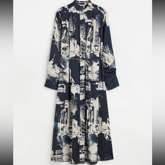 H&M Stockholm Satin Print Maxi Dress - Oversized (Fits up to XL) 26-27” PTP - Picture 6 of 7
